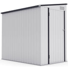 Outsunny - Abri de jardin en acier 4 pi x 6 pi avec porte verrouillable et 2 aérations pour cour arrière - gris foncé-La structure en acier offre un soutien fiable et résiste à la rouille
