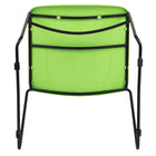 Flash Furniture HERCULES Series Green Ultra-Compact Stack Chair with Black Powder Coated Frame-15 Gauge Steel Frame