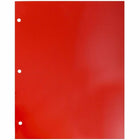 JAM Paper - Dossiers scolaires laminés brillants à 3 trous et à deux pochettes - rouge - 6/paquet-4