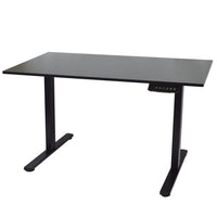 Ezywork Dual Motor Electric Height Adjustable Standing Desk - 48" x 24" - Black Frame / Black Table Top-Eletric with DUAL MOTOR