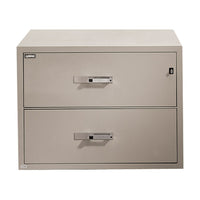 Gardex Classic Fire-Resistant File, 2-Drawer, Lateral, Beige, 29H x 38 3/4W x 23 1/2D (GXGL-402-BE)-UL-certified fire resistant lateral 2-drawer 38 3/4"W, legal and / or letter