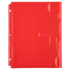 JAM Paper - Env. en plastique pour reliure avec crochet et boucle, 3 trous, 9,5 x 1,25 x 11,5 (po), rouge, 12/pqt (218VB1RE)-Couleur : Rouge