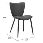 Zuo Prestige Dining Chair - Black - Set of 2-3 year limited warranty