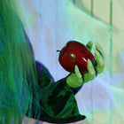 HOMCOM Animatronic Old Witch Prop Halloween Decoration-Creepy sharp screaming enhances spooky atmosphere 