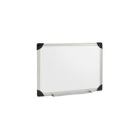 Dry-Erase Board, 24" x 18", Aluminum Frame/White-Dry-erase board features a laminated styrene surface and sturdy aluminum frame that withstands years of use