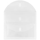 JAM Paper Enveloppes en plastique à 2 pochettes avec fermeture à velcro, 9 3/4 x 13 po, transparent, paquet de 10-Taille : 9 3/4 x 13 po