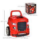 Qaba Kids Mechanic Truck Engine Playset Toy - Red-Made of sturdy PP and ABS that is smooth, no sharp edges, splinter-free 
