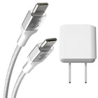 Scosche PowerVolt 30W & Premium 8' Braided Cable - White-The premium 8 ft. braided cable provides flexibility, strength and tangle-free durability