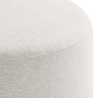 Modway - Callum Gros tissu rond tissé en bruyère de 23 pouces Rembourré Ottoman - Ivoire à tissage de bruyère-7
