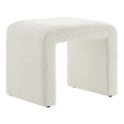 Modway Simba Boucle Fabric Waterfall Stool - Ivory-Boucle Fabric Upholstery