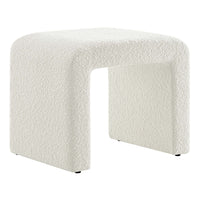 Modway - Simba Tissu Boucle Tabouret en cascade - Ivoire-Tissu boucle Tissu Rembourrage