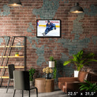 Mark Scheifele Winnipeg Jets Skating - Framed Canvas - 22" x 31"-Officially licensed by the NHL and NHLPA
