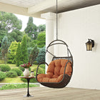 Modway Arbor Outdoor Patio Swing Chair Without Stand - Orange-Sturdy Powder-Coated Steel Frame