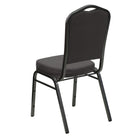 Flash Furniture – Chaise de banquet empilable Hercules à dossier en couronne, tissu gris avec cadre à veine argent-Conception à dossier couronne