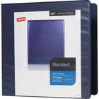 Staples Standard View Binder with D-Rings - 3" - Blue-Slant rings have a high page capacity compared to same size round rings