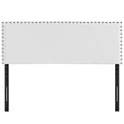 Modway Phoebe Upholstered Vinyl Full Headboard - White-Particleboard Panel