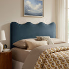 Modway Athena Stain-Resistant Performance Velvet King Size Headboard - Cadet Blue-Dense Foam Padding