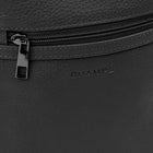 CHAMPS Onyx Collection Vertical Crossbody Bag - Black-Front zipper