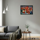 Calgary Flames 1989 Cup Celebration - Framed Canvas - 31" x 22"-Ready to hang - arrives fully assembled