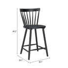 Zuo Tyce Counter Stool - Black - Set of 2-7