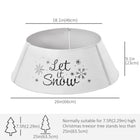 HOMCOM - Collier de sapin en métal 26 po - couverture de base de sapin - blanc-Pas besoin de réorganiser le tissu comme une jupe d'arbre en tissu traditionnelle  