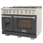 Kucht 48" KFX-X Series Pro Style Propane Gas Range - Stainless Steel/Cement Gray-2 Years Limited Manufacturer Warranty