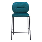 Zuo Plat Counter Stool - Green - Set of 2-Stackable for space saving storage