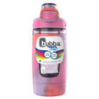Bubba - Bouteille d’eau pour enfants Flo bubba, 473 ml, large ouverture, manchon en silicone, couvercle à bouton-poussoir, lavande/givrée/teinture sur nœud-Produit garanti pour la vie. *Garantie limitée seulement applicable aux États-Unis et au Canada