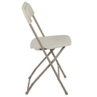 Flash Furniture - Chaise pliante de la série HERCULES en plastique beige, de première qualité, avec une capacité de 650 lb-Léger pour faciliter le transport et le rangement