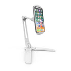 Kanto - Support universel pour smartphone et tablette - Bras double - Blanc-Comprend 2 équerres pour une installation murale ou sous une étagère