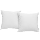 Modway Convene Outdoor Patio Pillow Set - White - Set of 2-Machine Washable Pillows