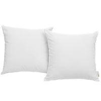 Modway Convene Outdoor Patio Pillow Set - White - Set of 2-Machine Washable Pillows