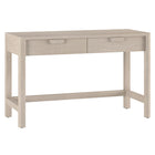 Hudson&Canal Fern 48" Desk - Alder White-Two drawers, opening seperately, with handle grips on the top for ease of use