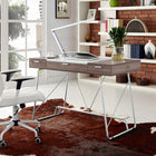 Modway Panel 47" Office Desk - Birch-Three easy pull-out drawers