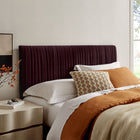 Modway Eloise Stain-Resistant Performance Velvet Queen Headboard - Mulberry-Stain-Resistant Performance Velvet