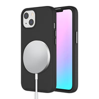 AXS - PROTech coque anti-choc avec bordures surelevees et une durabilite militaire MagSafe pour Apple iPhone 13 mini,Noir-Resistant aux chocs