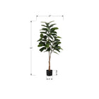 Monarch Specialties - Plante Artificielle - 52 po H - Arbre À Caoutchouc - Mis En Pot - Touche Réelle - Feuilles Vertes - Pot Noir-Cette plante artificielle à entretien facile est fabriquée à partir des matériaux de la plus haute qualité et ne nécessite pas d'entretien ou d'arrosage, pour un accent décoratif durable et respectueux de l'environnement qui durera toute une vie