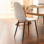 FurnitureR - Chaise de Salle à Manger en Tissu, Ivoire Beige- Lot de 4-8
