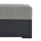 Modway - Tahoe Terrasse extérieure Aluminium revêtu en poudre Ottoman in Gris gris-7