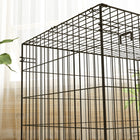 PawHut - Cage pour chien 30 po, cage pour chien en métal pliable avec 2 portes, plateau, coussin-Couleur : noir, beige 