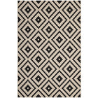 Modway - Perplex Treillis géométriques en losange à l’intérieur et à l’extérieur Tapis de 5 pi l x 8 pi L - Noir et beige-Tapis géométrique en treillis en losange