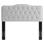 Modway Sophia Tufted Performance Velvet King/California King Headboard - Light Grey-Dense Foam Padding