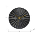 Monarch Specialties 9113 12" Round Wall Clock - Black Face/Black Frame-The easy-to-read gold clock hands and time markers not only enhance readability but also add a touch of sophistication to your wall decor