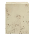 Modway - Cosmos 16 po Carré Table d’appoint en bois de burle - Burl blanchi-Aucune assemblée requise
