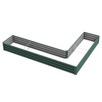 Outsunny - Jardin surélevé en forme de L - vert-La jardinière surélevée en forme de L s'adapte aux coins de tout espace extérieur 