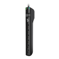 360 Electrical Suite+ 6-Outlet Surge Strip with Rotating Plug and 8-ft Cord - Black-6 Grounded outlets to fulfill all your power needs