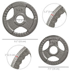 Soozier 33 lb Weight Plates for 2" hole Dumbbell Handle Bar - Set of 4-Made from tough steel, with a protective enamel finish