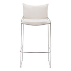 Zuo Pola Barstool - White-Cozy polyester linen fabric