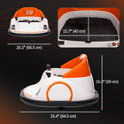 Qaba Toddlers 12V Ride-on Bumper Car with 360 Degree Spin and Remote Control - Orange-Speeds up to 1.2 mph (2 km/h) with bumper edges for gentle impact 