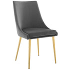 Modway Viscount Modern Accent Performance Velvet Dining Chair - Grey-Vintage Modern Accent Dining Chair